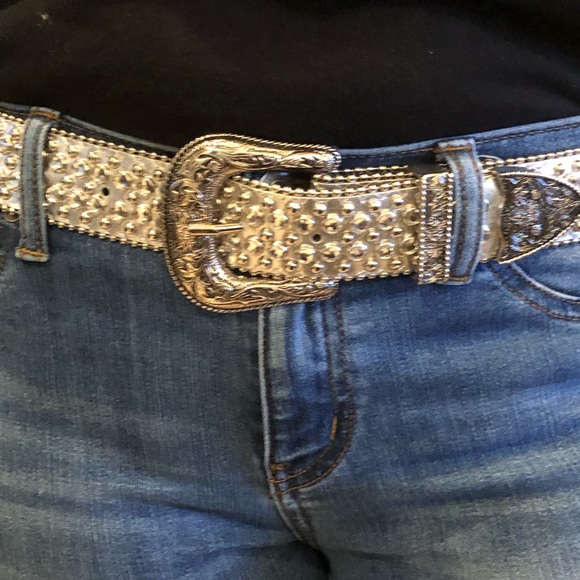 VINTAGE SUPER GLITZY CRYSTAL & STUD BELT main image 5